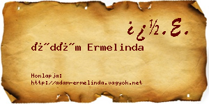 Ádám Ermelinda névjegykártya